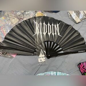 iHeartRaves Black Gothic Folding Fan
